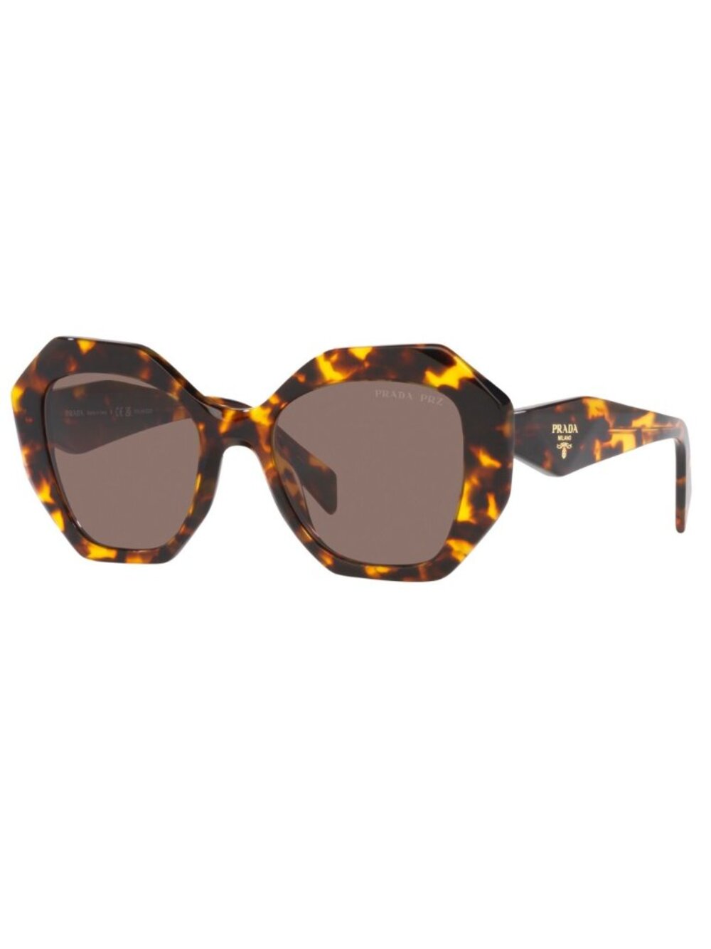 NEW PRADA SPR16W VAU-05C Sunglasses Havana Brown Gradient Lens 53mm